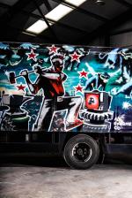 Volvo FL6 Turbo Zone Truck Art Car by Banksy 1988 года